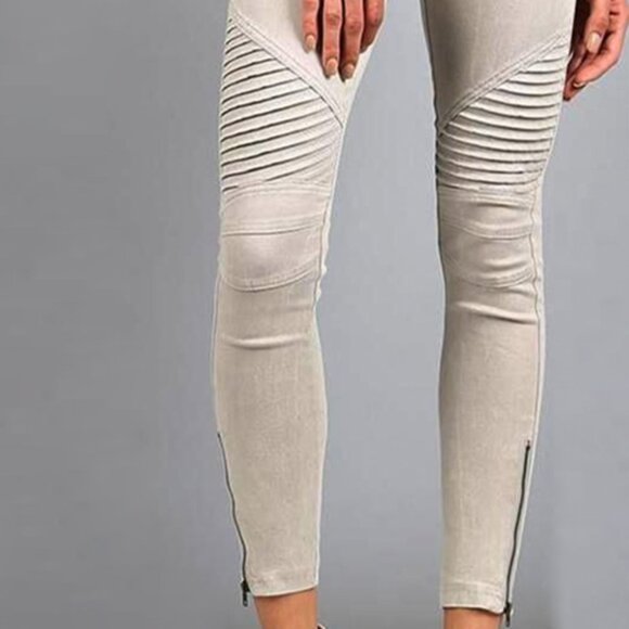 BEULAH MOTO JEGGINGS WITH ANKLE ZIPPER - Picture 2 of 14